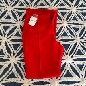 Red flare pants